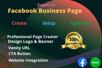 create and set up your facebook business  page or fan page