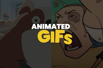 make funny 2d animated gifs for your business