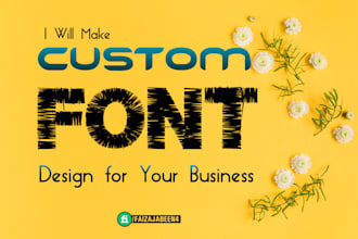 design custom font logo font design handwritten font otf ttf