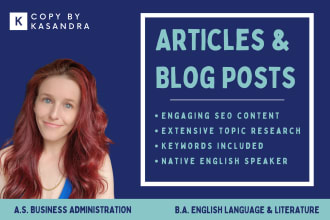 write SEO articles and blog posts