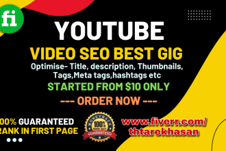do youtube video SEO for top ranking on first page