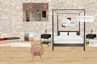 be your interior designer with moodboard, shopping list