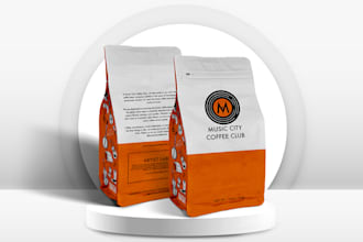 do premium coffee bag or pouch bag design