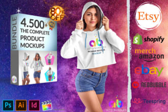 provide 3d premium product mockup t shirt hoodie mug ebook