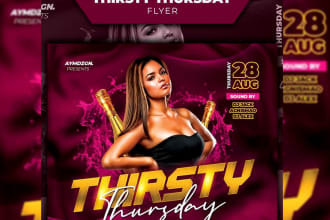 design birthday, party flyer