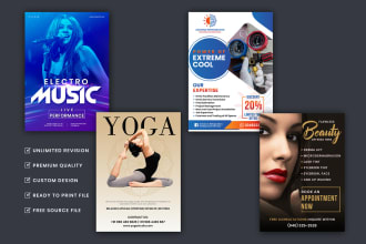 design modern and professional flyer or brochure for your business