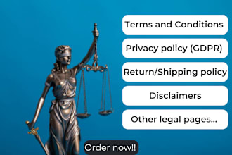 draft privacy policy terms and conditions for shopify and ecommerce websites
