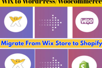 do professional wix to shopify and woocommerce migration