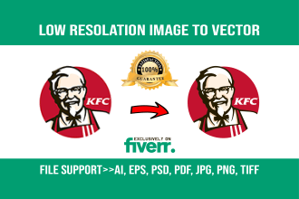 do vector tracing, redesign logo, convert image to vector
