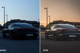 edit and retouch your car and motorcycle photos in lightroom