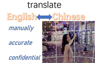 translate english into chinese, chinese into english