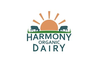 design organic dairy farm logo