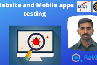 perform QA testing for website, gaming , mobile applications