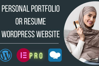 design a catchy portfolio or resume website in wordpress