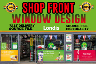 design amazing shopfront, storefront and window graphics