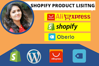 do shopify product listing and data entry