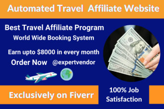 build a fully automated travel affiliate website for huge online income