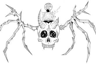 create illustrations with pen and ink