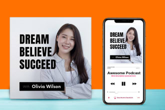 design a professional podcast cover art