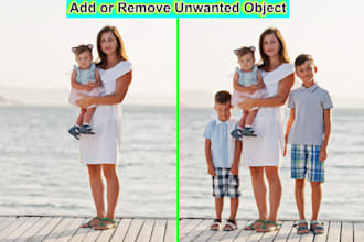 add or remove unwanted objects, people, photo edit, background in photoshop