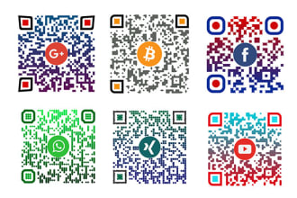 create eye catchy qr code generator maker design with logo
