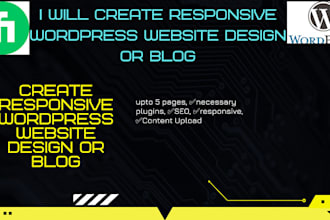 develop responsive wordpress website design or blog