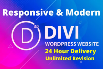 build divi website using divi builder and customize divi theme