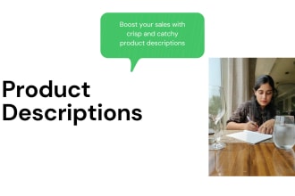 write catchy product descriptions for your website