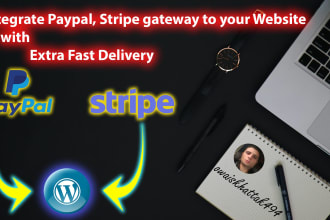 integrate paypal or stripe payment gateway in wordpress website