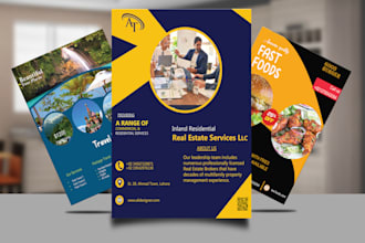design professional flyer design of real estate,food,travel flyers