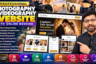 professional photography, videography, and wedding website with online booking