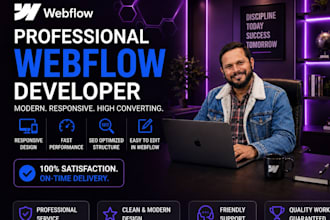develop responsive webflow landing page