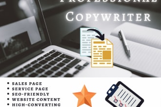 do copywriting, website content writing, and optimization