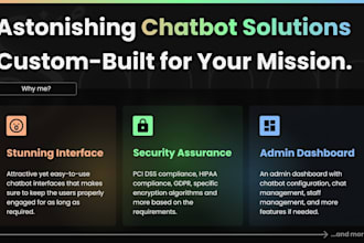 make website and web app chatbots with both backend and frontend