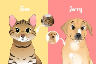 draw your lovely pet into a cute disney cartoon style