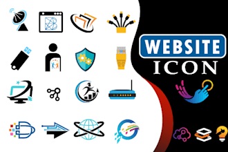 design unique icons,line icons,for your websites and apps