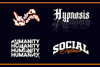 design exclusive typography for your streetwear brand logo
