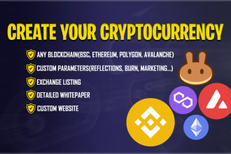 create and list your own cryptocurrency and website