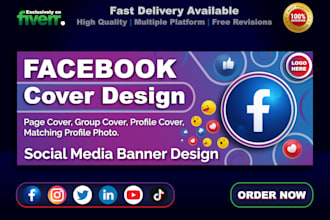 design your facebook cover, social media banner, or header
