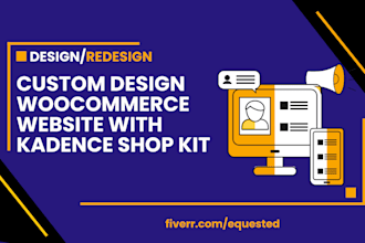 custom design woocommerce website with kadence shop kit