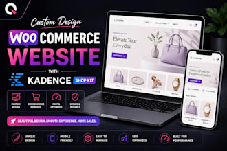 custom design woocommerce website with kadence shop kit