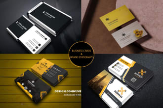 design business card, brand stationary items and letterhead