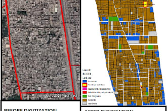 digitize or illustrate your map in few hours