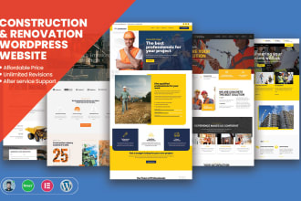 develop construction company website using wordpress