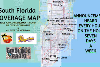 get your announcement heard on the hour on fm radio in miami