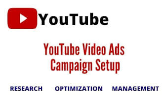 create,promote and manage youtube ads video ads campaign