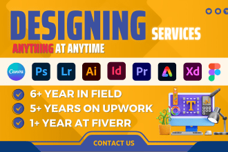 be your professional graphic designer, custom designs, logo, branding, and more