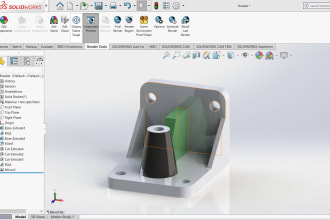 design stl, 3d, 2d, dwg, sldprt, step products with solidworks