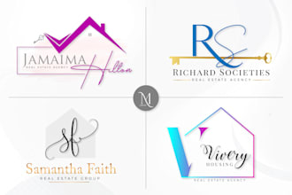 design real estate and signature logo branding kit