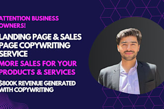 write website content and do landing page copywriting
